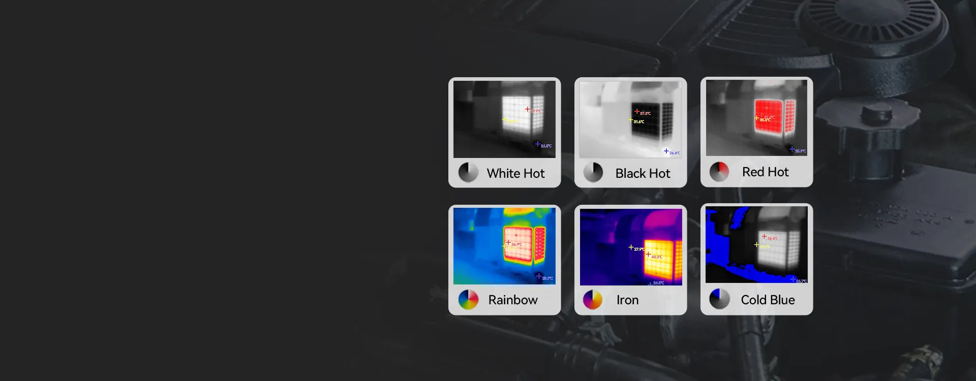 TR256i six color palettes adjustable emissivity