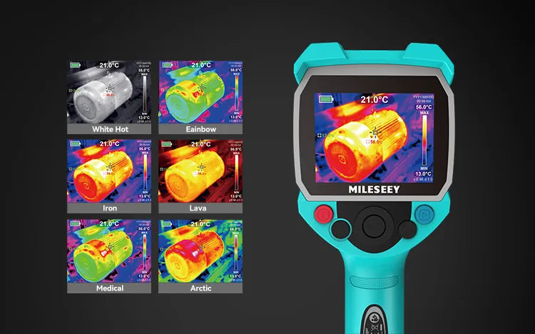 6 Color Palettes with Adjustable Emissivity