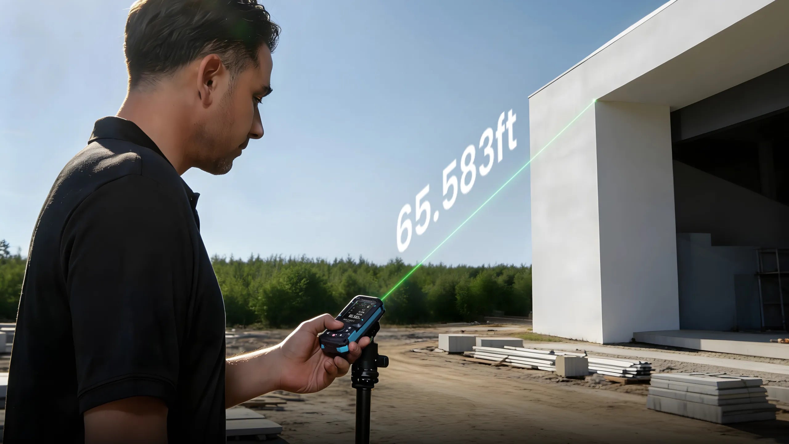 S50 laser measure in bright light