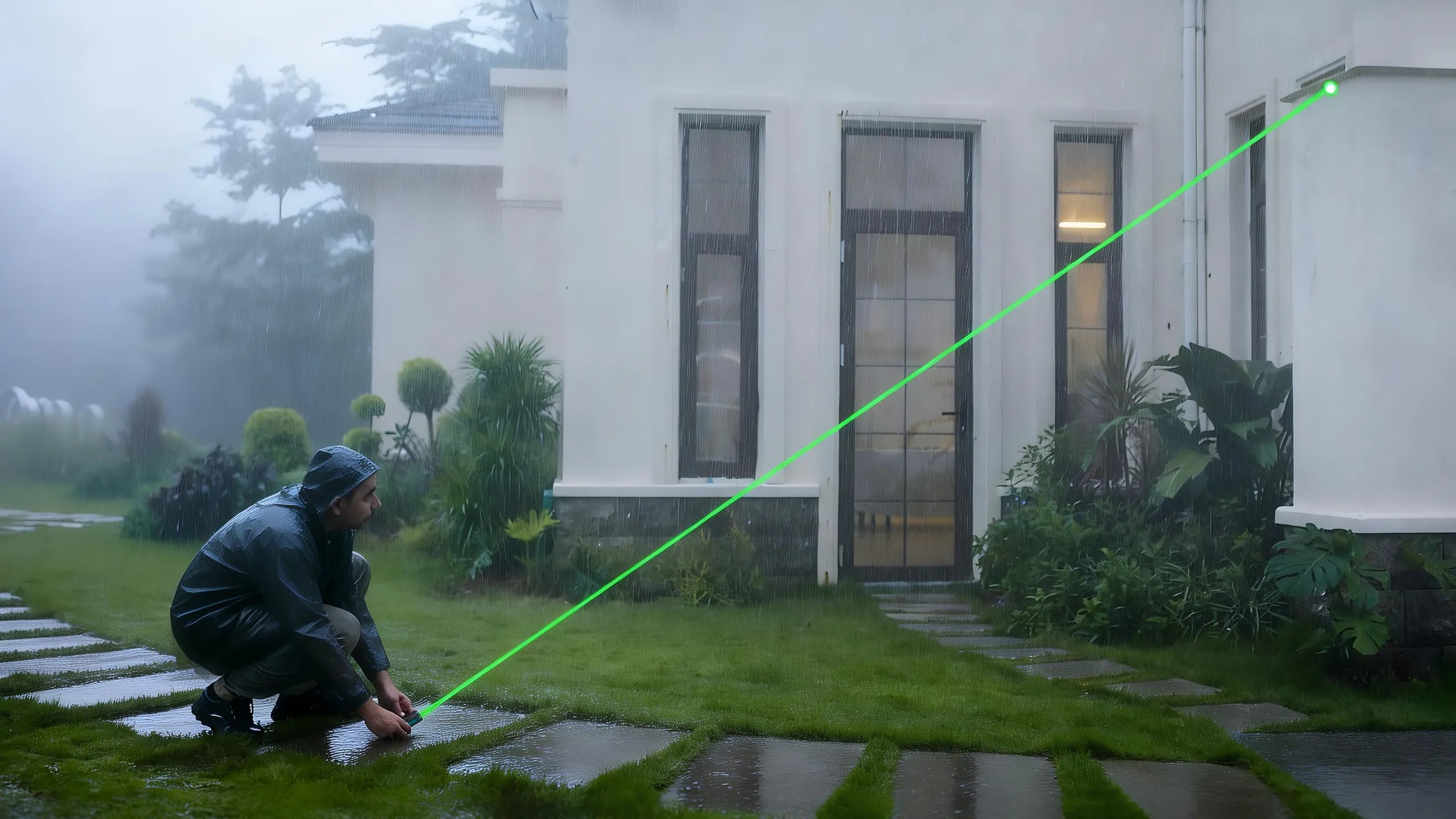 S50 laser measure in rain and fog