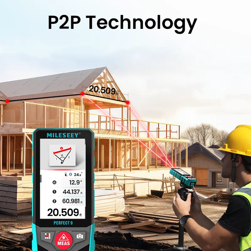 P9 Outdoor Laser Measure with Point-to-point (P2P) Technology Mileseey Canada