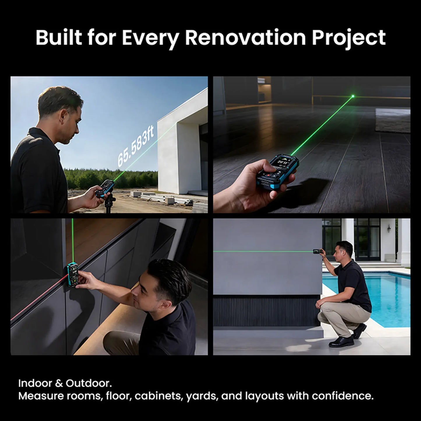 S50 Green-Beam Laser Measure Powered by PowerBurst™ Mileseey Canada